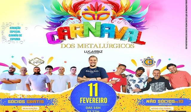 Associado Sindspam, Vem Aí O Carnaval Dos Metalúrgicos