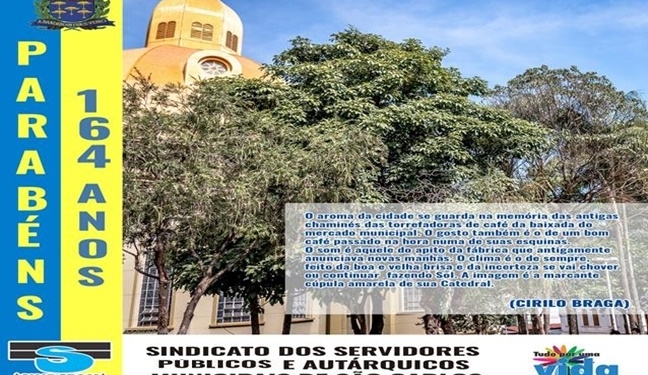 Parabéns São Carlos Pelos 164 Anos