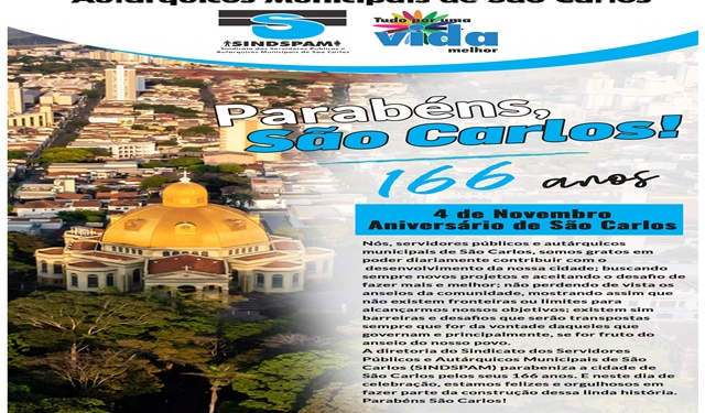 Parabéns São Carlos: 166 Anos De Avanços E Conquistas