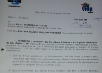 Sindspam Questiona Prefeitura Sobre Inauguração Da Upa Da Cidade Aracy